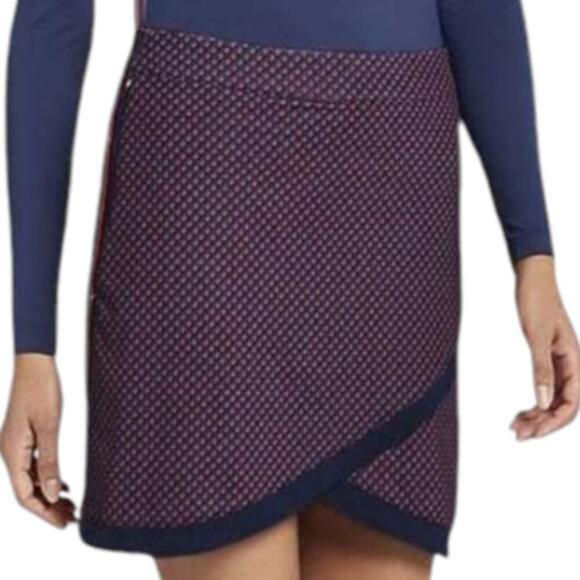 Peter Millar Pants - PETER MILLAR Women's Performance Deco Star Laura Wrap Golf Skort Sz XSMALL Navy